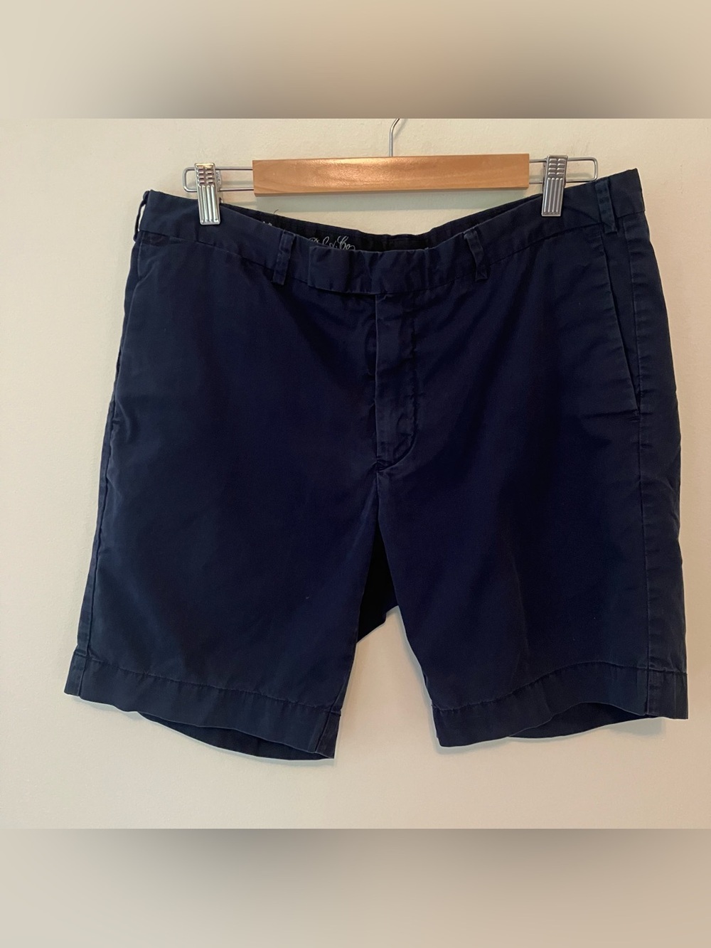 VTG Polo Ralph Lauren Men's Madison Slim Fit Twill Shorts Blue Chino Cotton 8in